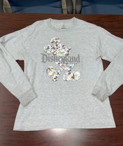 Disney land Resort Walt  World Grey Long Sleeve Tee Shirt