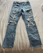 Levi’s 501 Skinny Super Distressed Light Wash Jeans