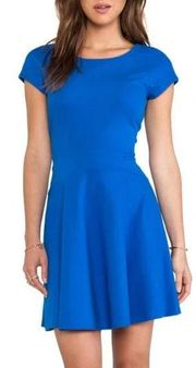 Diane Von Furstenberg DVF Blue Delyse Skater Mini Dress Women's Size 6