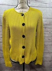 Jones New York medium yellow button cardigan (#1998)