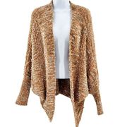 Entro Buckle Cocoon Chenille Popcorn Knit Long Sleeve Open Cardigan Sweater S/M