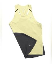 NWT On Tank-T Running colorblock Tank top size Large Limelight/Black Racerback