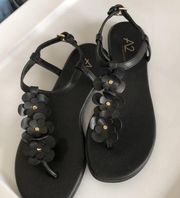 Aerosols Black Flower Sandals