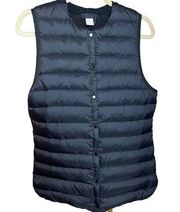 Kerisma Black Down Snap Button Vest Sz. L