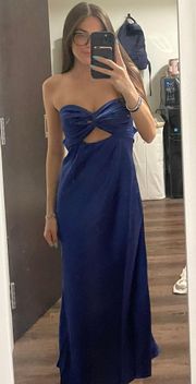 blue long dress