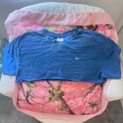 vintage blue cropped  tee tshirt