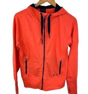 Oakley Orange Blue Hooded Sweatshirt Zipper Small