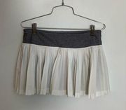 Lululemon White Pleated Skirt