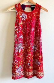 Urban‎ Outfitters Ecote Guinevere Open Back Frock Mini Dress Pink Rose Size S