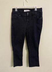 Torrid Womens Crop Jegging Size 12 Black Denim Super Soft Jeans 3 Button Stretch