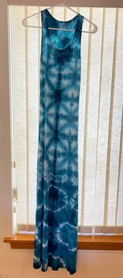 Blue Tie Dye Maxi Dress