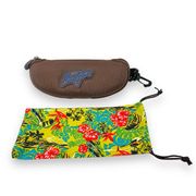 Maui Jim brown zip sunglasses hard case sport clip with microfiber pouch