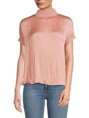 Vince XS Pink Pleated Blouse
