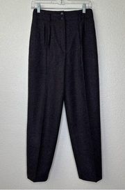 Neiman Marcus 100% Wool Gingham High Waisted Pants