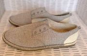 Gray and white  canvas shoes size 6