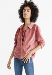 Madewell Texture & Thread Velour Corduroy Bomber Jacket XXS