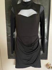 Black Turtleneck Mini Dress 