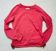 Pact organic cotton sweatshirt side ruching cinch