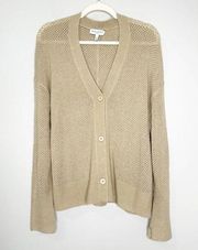 Michael Stars Womens Sweater Button Front Long Sleeve Cardigan Cream Size Large