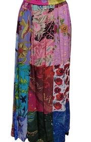 Sacred Threads multi-print patchwork maxi skirt size one size