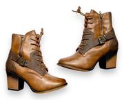 NEW Pierre Dumas Ravenna Two-Tone Faux Leather Boots