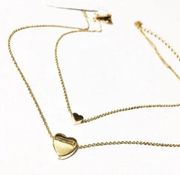 New York & Company heart layered necklace