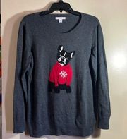 Grey Frenchie French Bulldog Sweater Size L