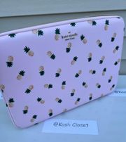 Staci Pineapple Printed Universal 15" Laptop Case Sleeve - Pink Multi
