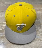 Miami Heat 59 Fifty  New Era Hardwood Classic Yellow Hat Cap Size 8 / 63.5cm