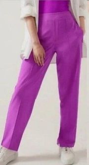 Athleta, New, Brooklyn Heights Jazzy Purple Vienna Slim Stretch Pants Size 22