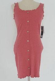 Trixxi Button-Front Bodycon Tank Dress Size S