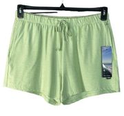 Kyodan Large Moss Jersey Shorts Ultra Soft Drawstring Waist Pockets Light Green