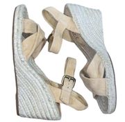 Splendid‎ wedge sandals espadrilles adjustable strap size 7.5 worn once leather