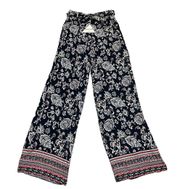 Indigo Muse Pant Navy Mixed Print Long Wide Leg Boho Coastal Pant