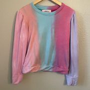 x Amanda Bond Giselle Pullover Sweatshirt, S, Pastel Tie Dye