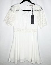 FOR LOVE AND LEMONS Madeline Mini Dress White NWT in Medium