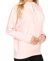 ASICS NWT Pullover Partial Button Up Drawstring Hoodie Sweatshirt Pockets XS