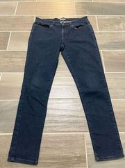 Eileen fisher dark wash skinny denim jeans size 12