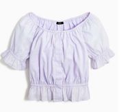 J. Crew gathered scoop neck crop top size M lavender