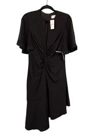 KEEPSAKE Women No Love Black Bell Sleeves Asymmetric Party Mini Dress Medium NWT