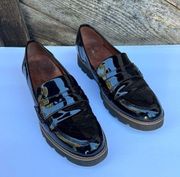 Cheryl Pnt Patent Leather Black Slip On Loafers Shoes Women’s Size 8