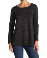 Forgotten Grace Brushed Hacci Long Sleeve T-Shirt Dark Charcoal Womens Size M