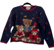 Vintage Woolrich Teddy‎ Bear Wool Sweater Size Medium (M)