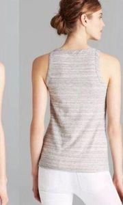 THEORY Heather gray Combo Cotton Tank Top