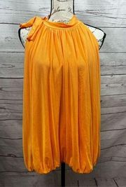 Ashley Stewart 26/28 orange sleeveless blouse - 2669