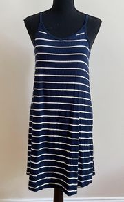 Striped Navy Loose Summer Dress