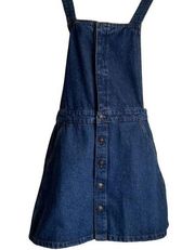 ZARA  Trf. Sleeveless Overalls Jumper Mini Denim Dress Adjustable Straps M Blue