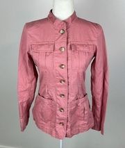 Loft Light Pink Button Up Jacket Size XS