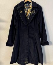 Hot Topic Tardis Limited Edition Dr. Who Trench Coat Corduroy Embroidered XXL