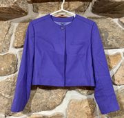 Vintage Purple Virgin Wool Cropped  Blazer Jacket